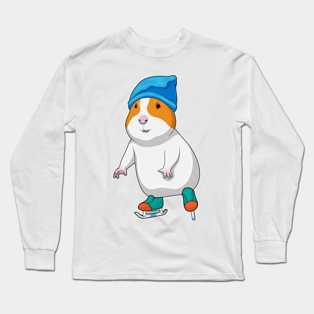 Hamster Ice skating Ice skates Long Sleeve T-Shirt by Markus Schnabel